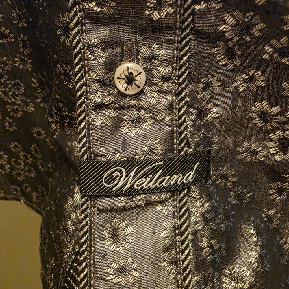 Scott Weiland English Laundry Mens XL Charcoal Floral Brocade Button Down Shirt - Picture 3 of 8